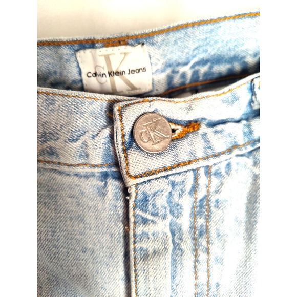 Vintage 90s Calvin Klein Jeans 5 Pocket Denim Skirt Made in USA Juniors Size 9 - Picture 3 of 7